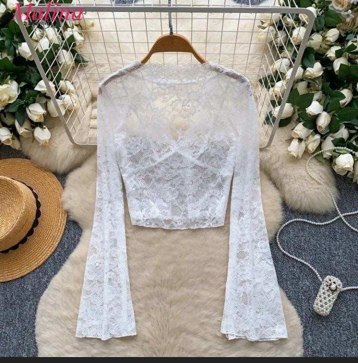 женская кружевная блузка с длинным рукавом,кружевной топ,блузка кружевная,блузка женская кружевная,блузка с длинными рукавами