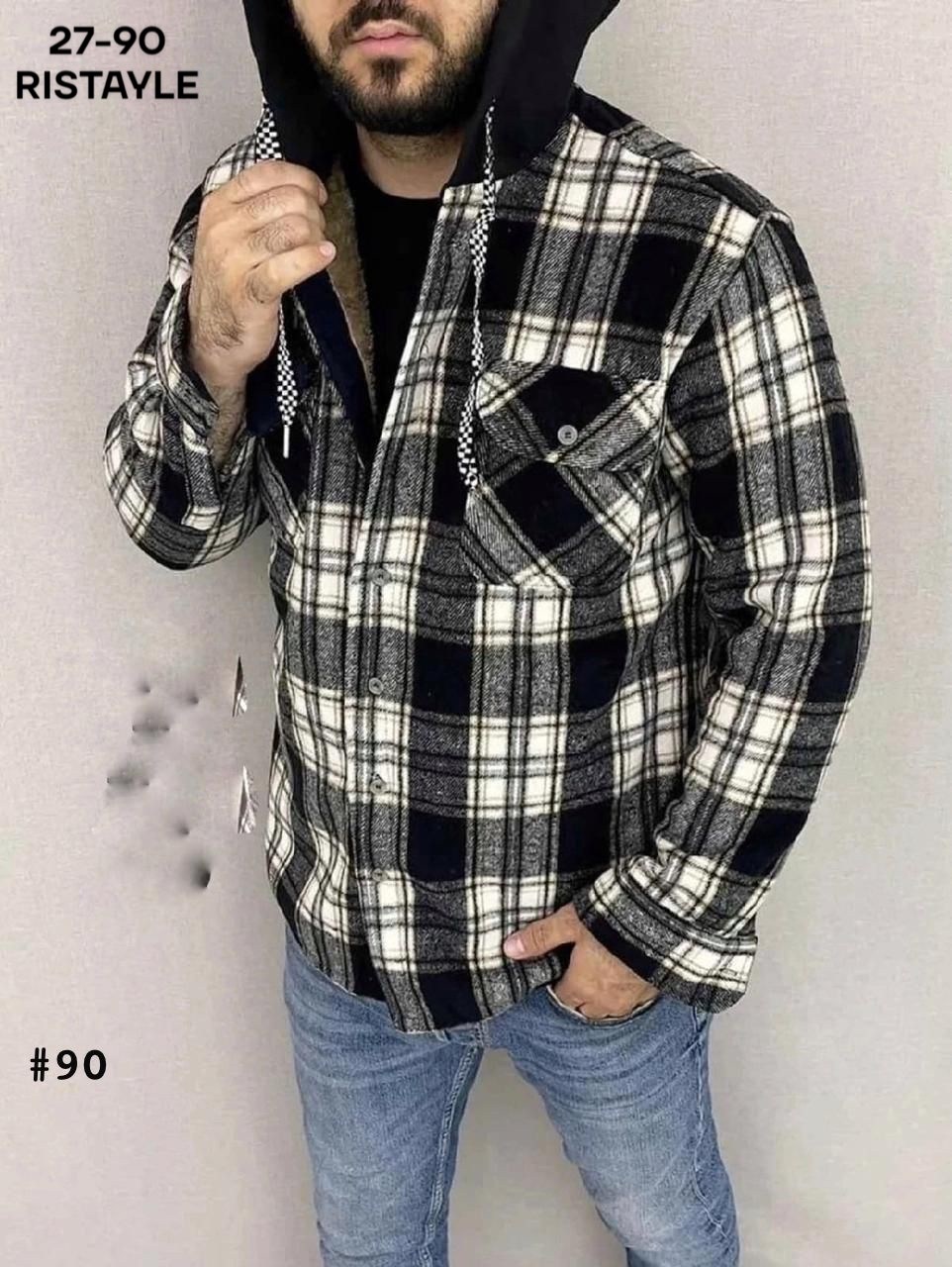 рубашка на меху,рубашка куртка в клетку теплая с капюшоном,рубашка теплая мужская,утепленная рубашка,рубашка утепленная на меху зимняя в клетку