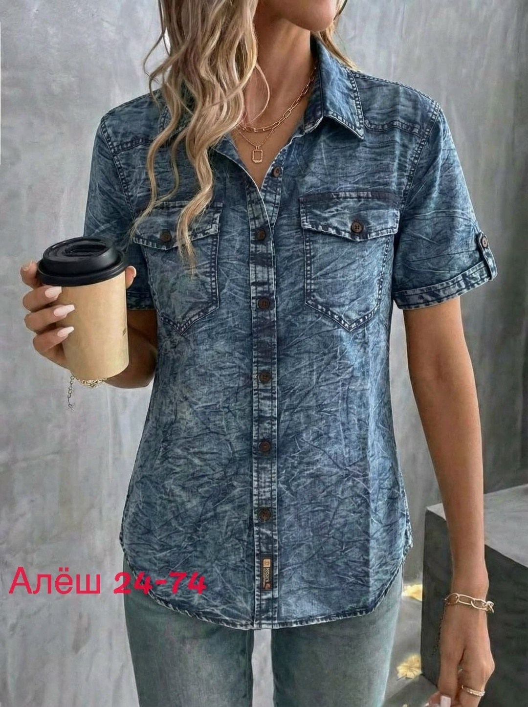 женская джинсовая рубашка,джинсовая рубашка,джинсовая блузка,женская джинсовая рубашка с коротким рукавом,джинсовая рубашка для женщин