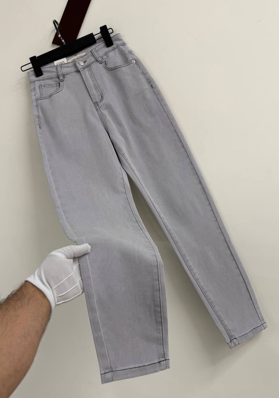 женские джинсы,джинсы брюки,модные джинсы,серые женские джинсы с высокой талией,серые джинсы женские