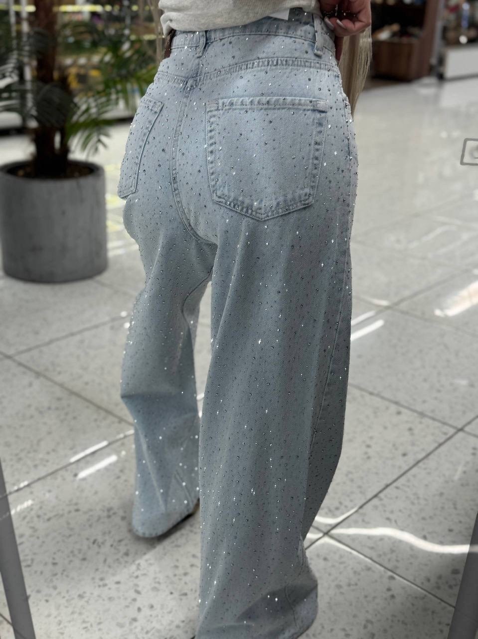 джинсы с стразами,широкие джинсы,джинсы женские,женские джинсы с завышенной талией синие бриллиантовые брюки в стиле ретро,широкие джинсы со стразами
