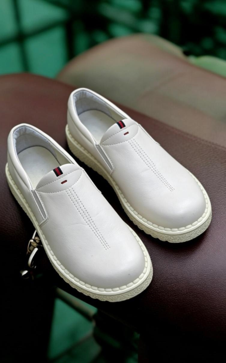 ,мокасины детские белые,повседневная ,защитная ,поварская