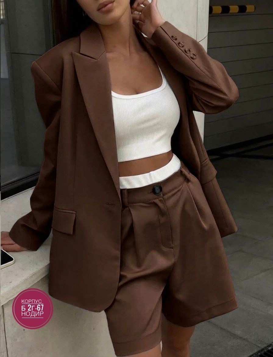 двойка костюм с пиджаком и шортами lr store,двойка костюм с пиджаком и шортами lr store песочный,костюм с шортами,костюм женский,костюм (пиджак и шорты)