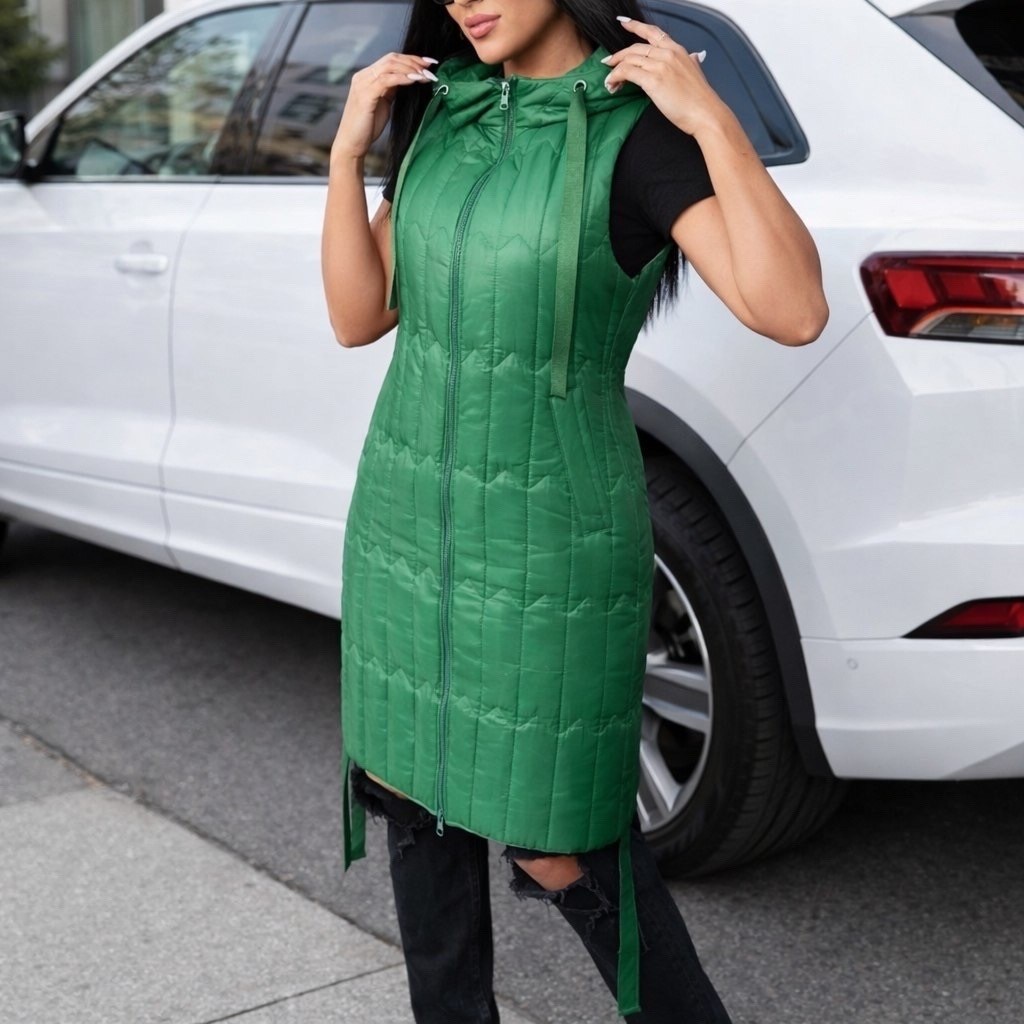 жилетка удлиненная,жилет удлиненный,жилетка женская,жилет женский,жилетка с капюшоном