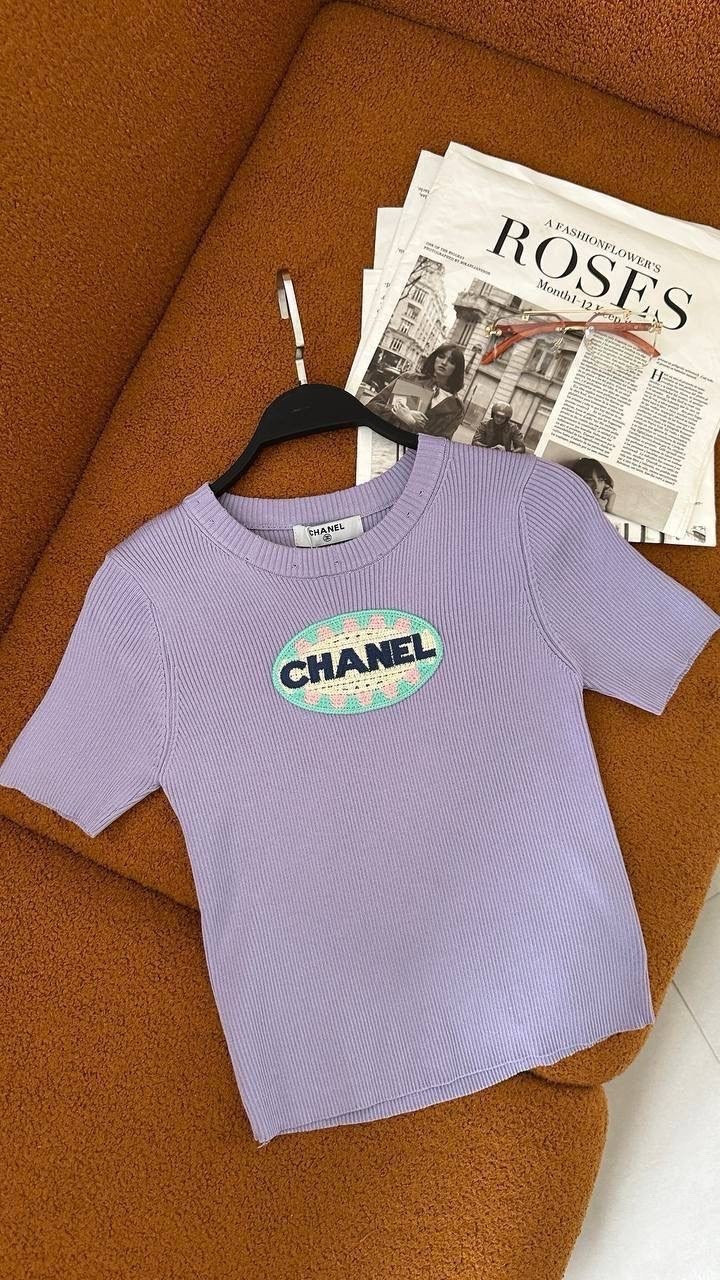 футболка chanel,одежда chanel,женская футболка,шанель одежда,брендовые вещи