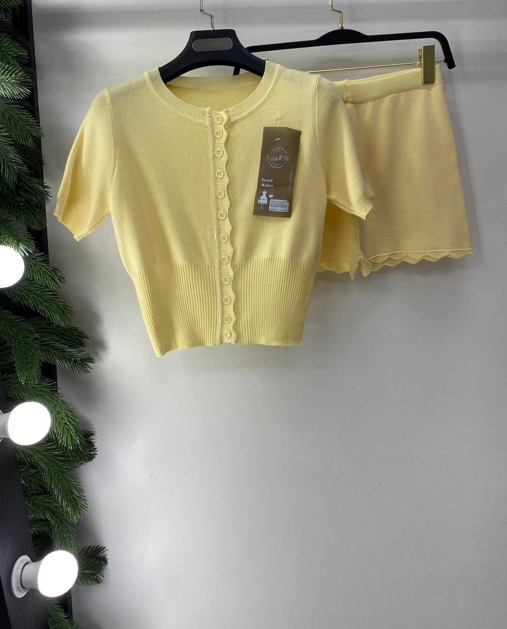 женская пижама с шортами,пижама с шортами хлопок naumova.brand,пижама женская,шорты вязаные,пижама с шортами