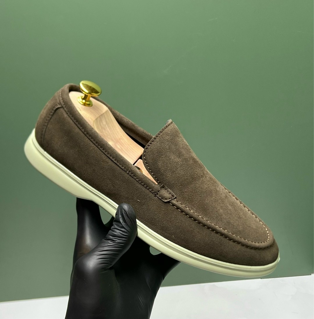 замшевые лоферы loro piana,лоферы loro piana,loro piana мужские лоферы,мокасины loro piana summer walk коричневые,лоферы loro piana summer walk замшевые коричневые