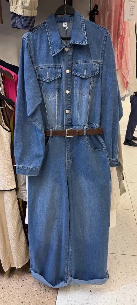 джинсовый комбинезон,женский джинсовый комбинезон,комбинезон повседневный,джинсы комбинезон,джинсовый слитный комбинезон женский