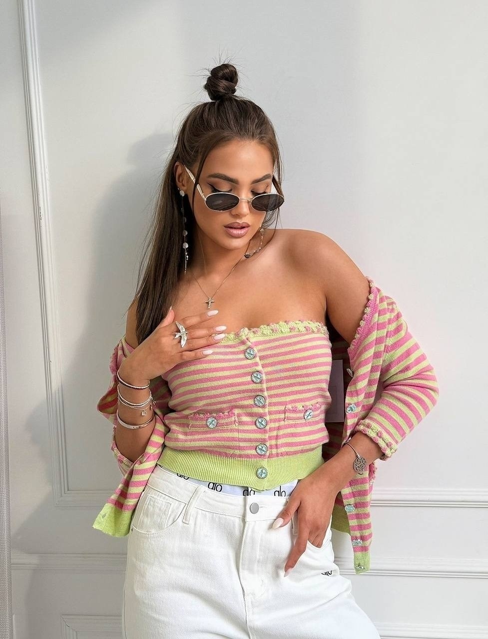 вязаные топы,модные наряды,стильные наряды,очки модные