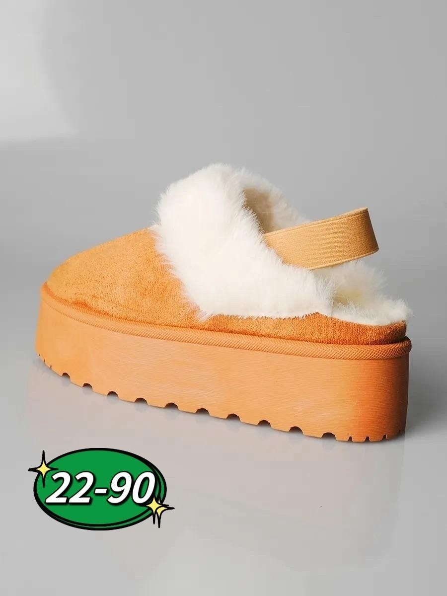 ,угги с открытой пяткой зимние на платформе тапочки с мехом besmoda shoes 261217457,зимние тапочки,женские угги,женские тапочки на платформе