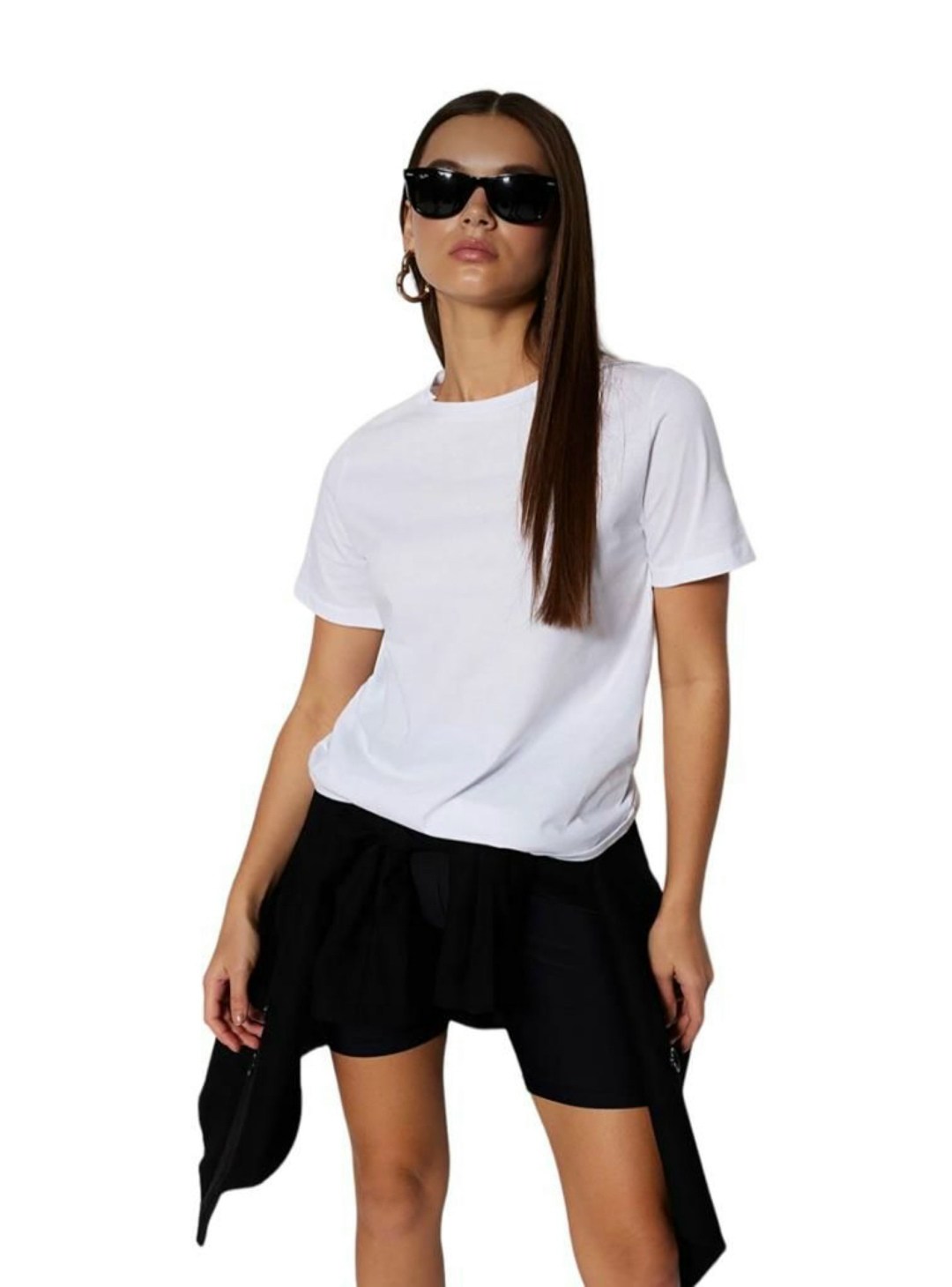 футболка trendyol с круглым вырезом,футболки женская,футболки комплект,футболка женская черная,футболки базовая