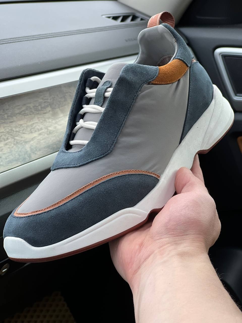 кроссовки loro piana,,кроссовки ecco retro sneaker w 211703/60481,кроссовки loro piana modular walk темно-синие,комбинированные кроссовки