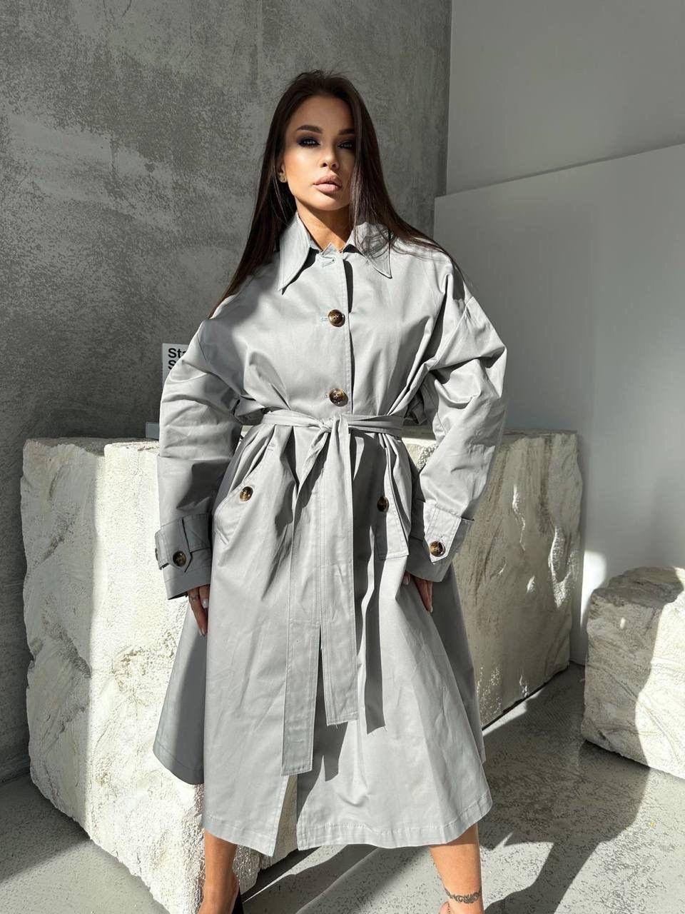 плащ оверсайз женский,серый плащ,тренч плащ,женский плащ,плащ тренч женский