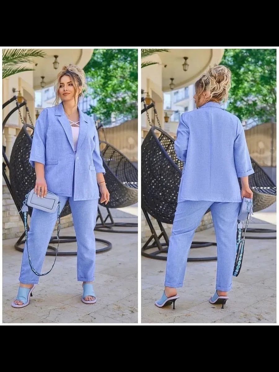 брючный костюм vilena 918 черный,женские костюмы брючные,брючный костюм vilena fashion 918 черный двойка черный размер 50-54,женский брючный костюм-двойка,костюм брючный женский деловой