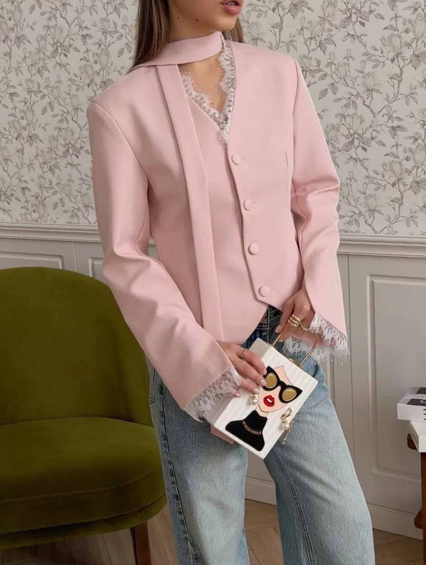 жакет с кружевом,жакет,женские жакеты,пиджак с кружевом,пиджак версаче