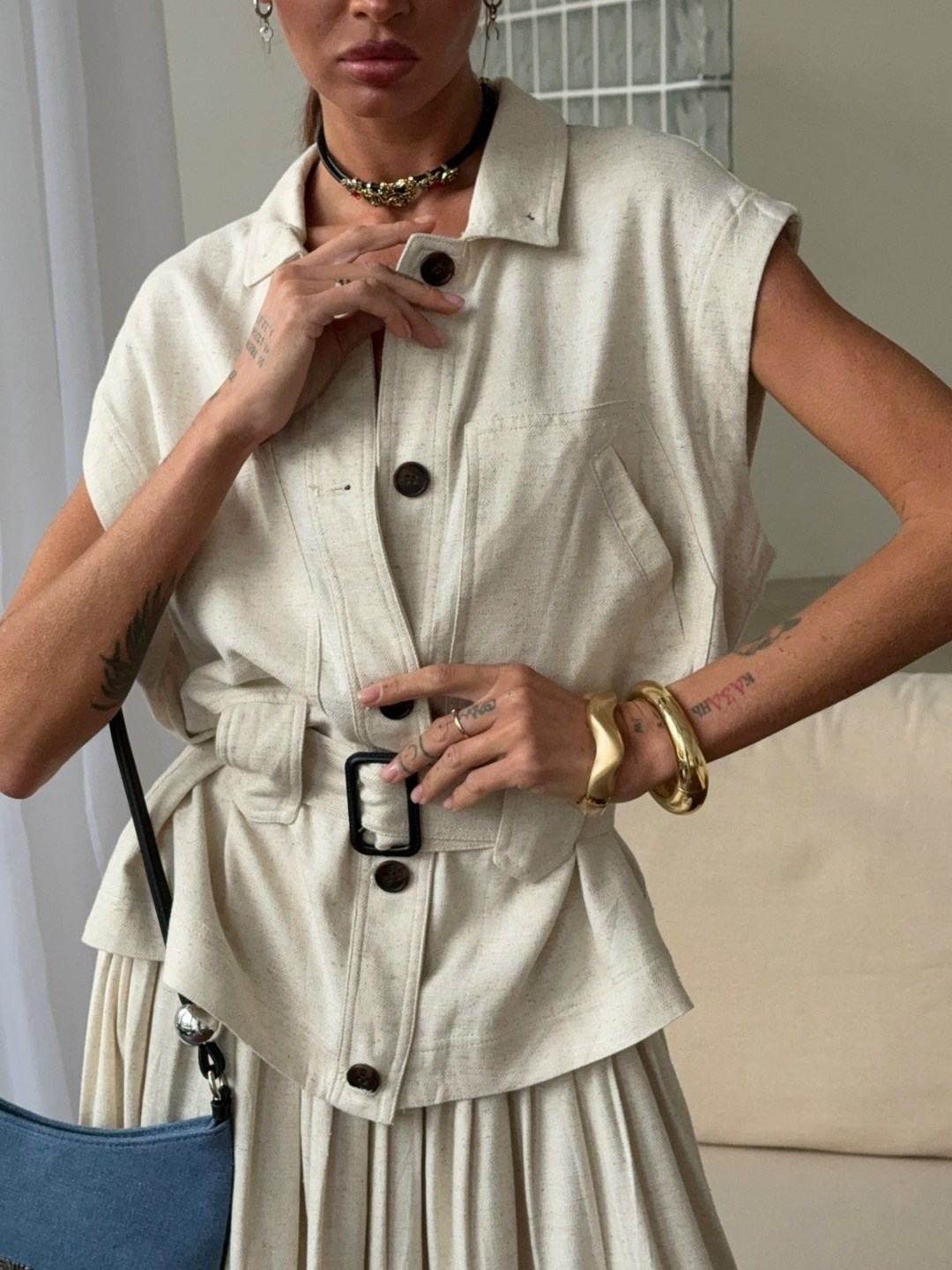 стильные наряды,женский костюм,льняная юбка,модное платье