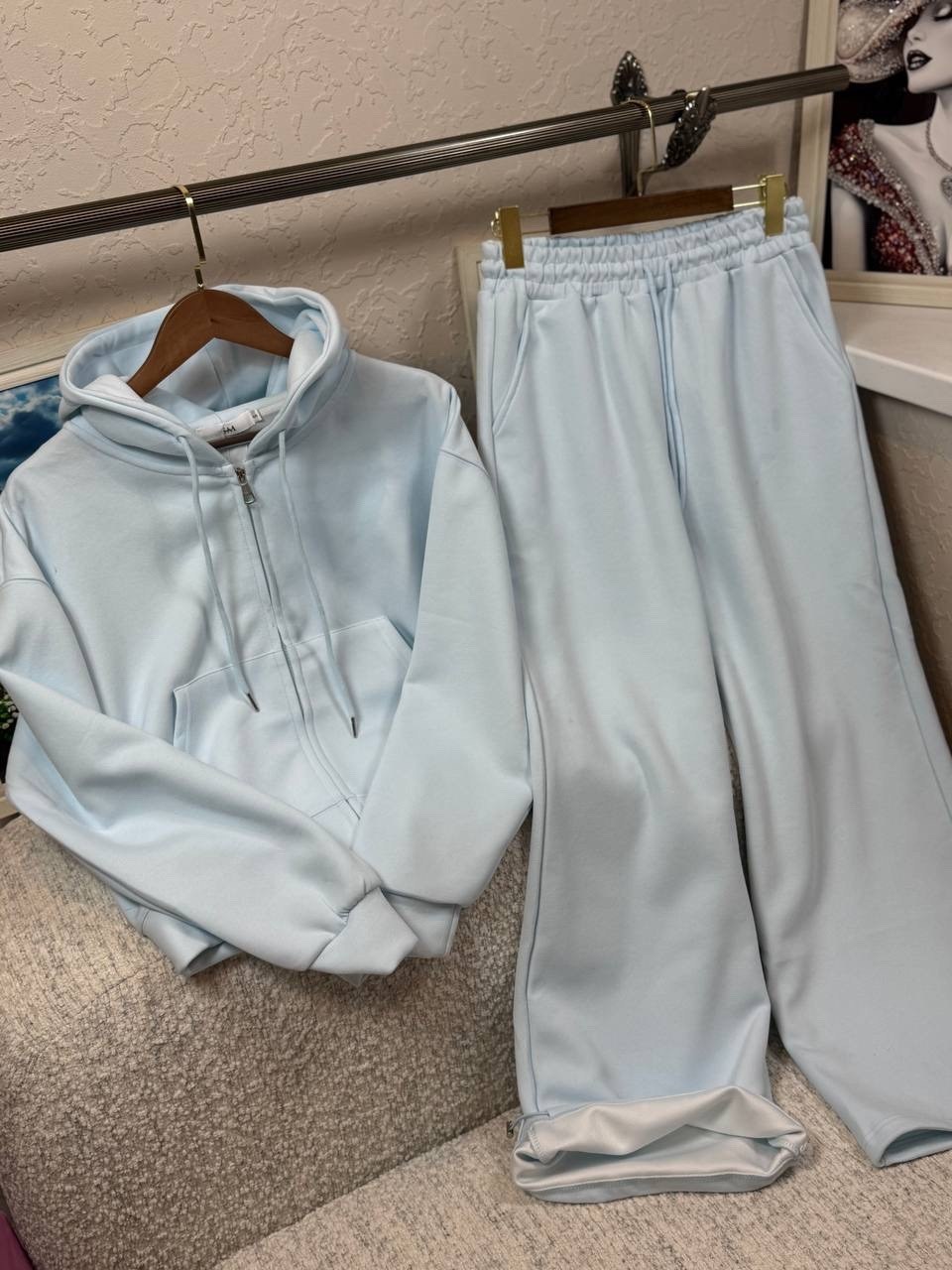 костюм спортивный со штанами палаццо и зип худи micca 362768683,костюм женский,костюм спортивный женский,костюм спортивный со штанами палаццо и зип худи micca цвет желтый,спортивный костюм