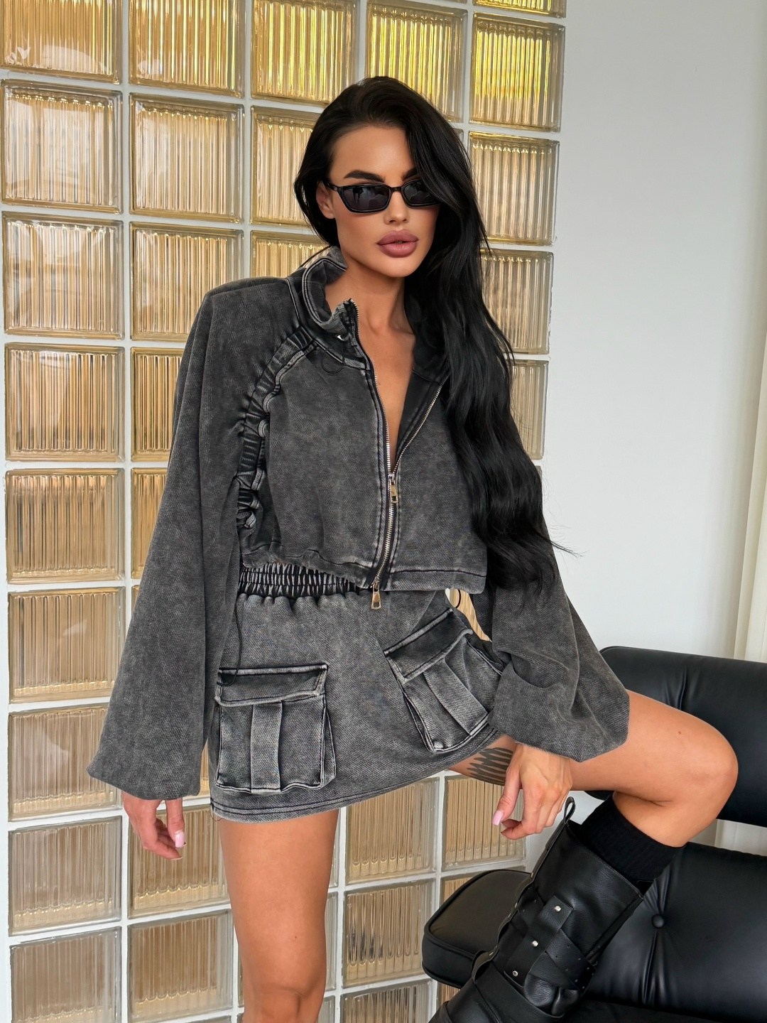 костюм с юбкой,джинсовые костюмы,джинсовый костюм с юбкой,юбка с карманами