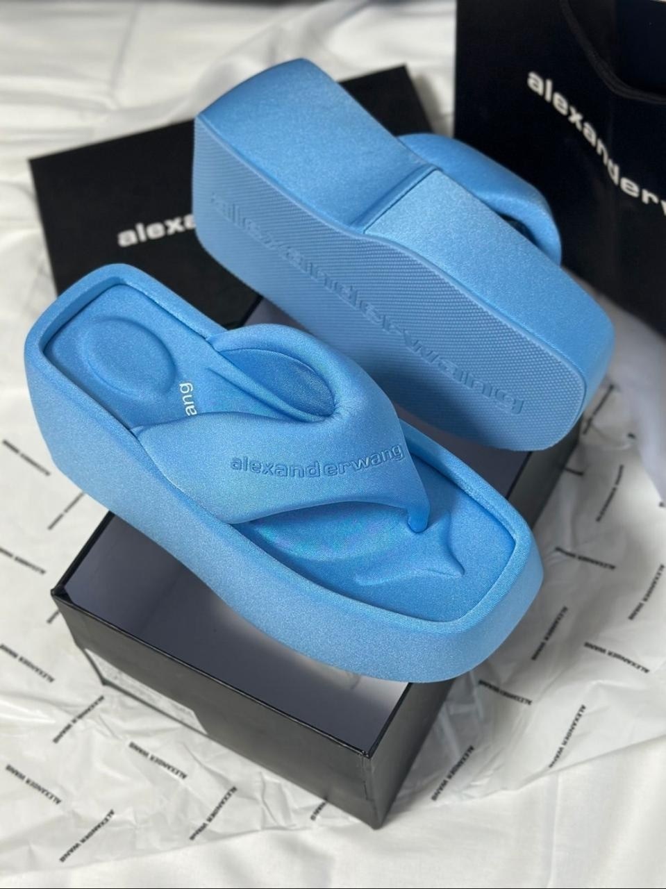 шлепки alexander wang,,женские шлепанцы,шлепки на платформе,женские шлепки