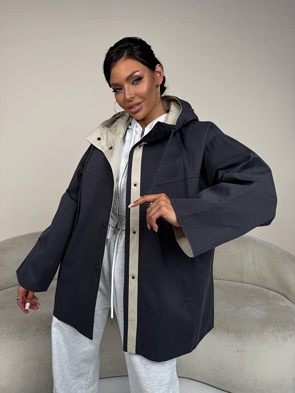 куртка весенняя оверсайз с капюшоном mon fashion,куртка оверсайз,демисезонная куртка,куртка весенняя оверсайз с капюшоном,куртка демисезонная с капюшоном оверсайз v/a kondratenko 212264101