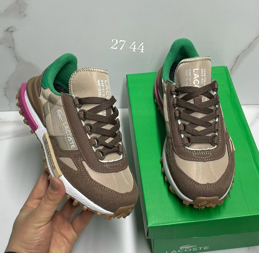 кроссовки lacoste elite active,кроссовки женские lacoste elite active коричневый,кроссовки lacoste,кроссовки для образа жизни женские низкие lacoste, цвет light brown/green,lacoste low-top casual shoe