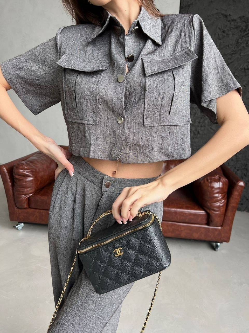 костюм с брюками,женский костюм с брюками,брючный костюм luitui r4059 серый,костюм брючный с рубашкой,брючный костюм