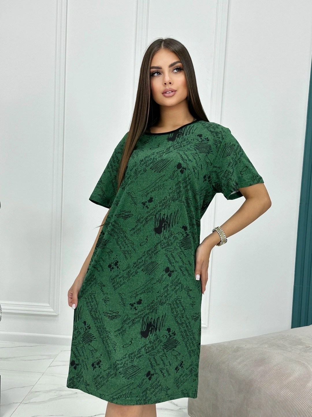 туника женская,платье женское зеленое,платье туника,платье женское туника,трикотажное платье
