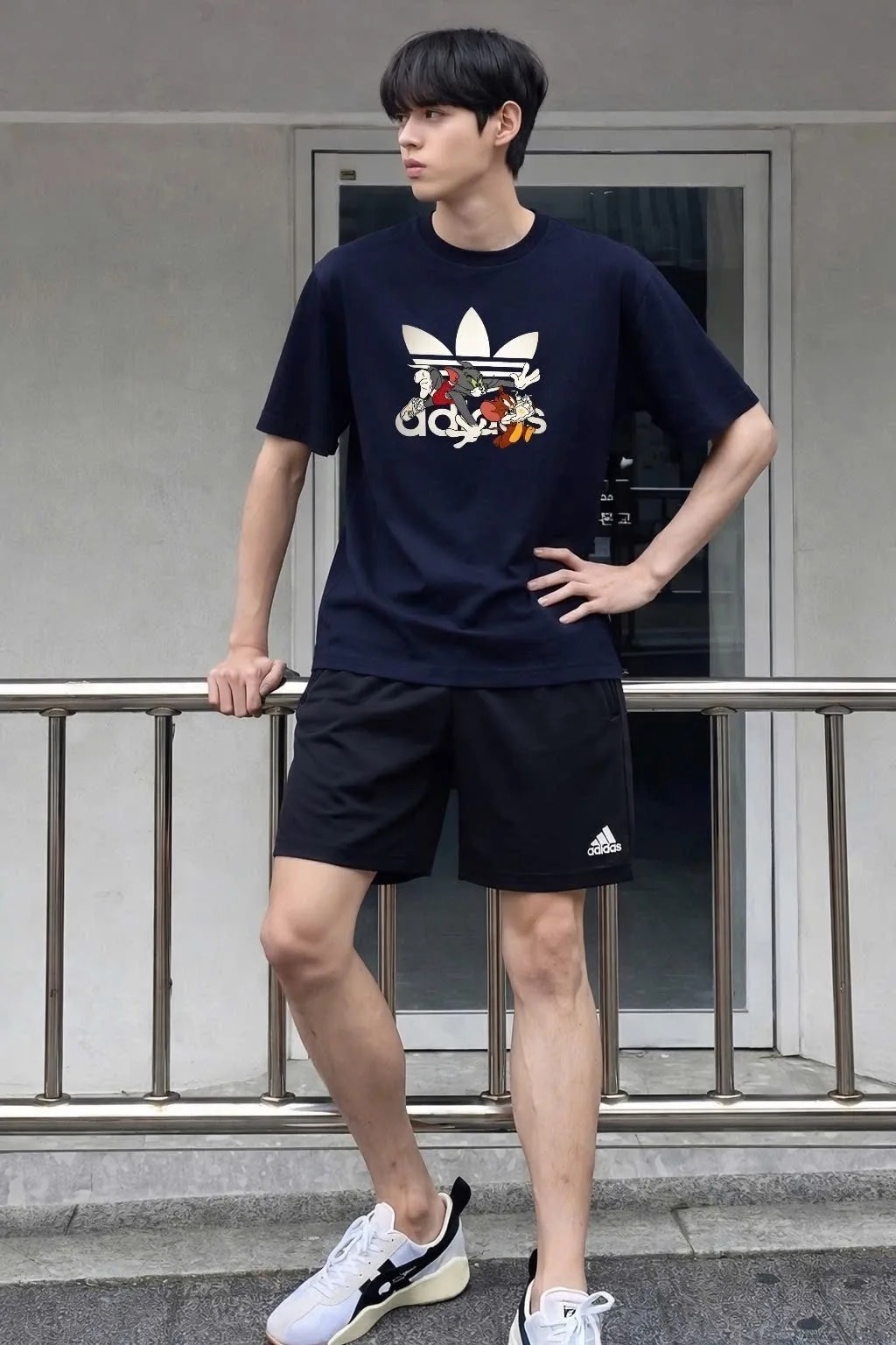 футболка мужская adidas,мода мужская,футболки мужские,adidas черный,футболка повседневный