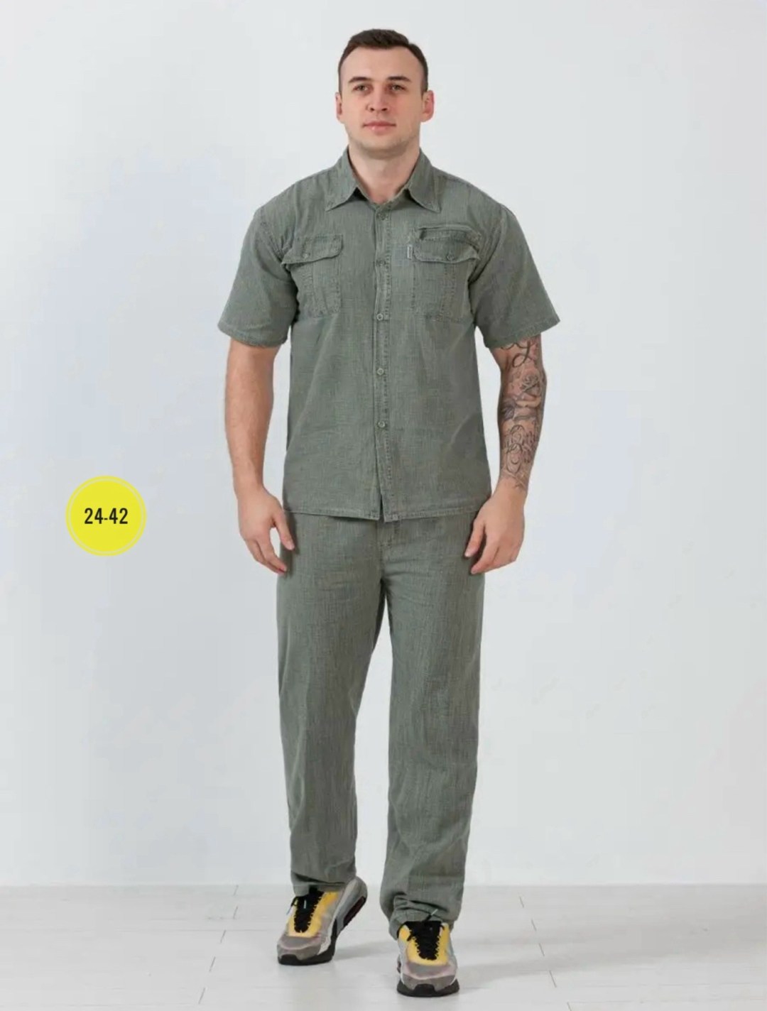 костюм из хлопка легкий летний,костюм мужской летний,комплект брюки и рубашка мужская,повседневный костюм,костюм с рубашкой