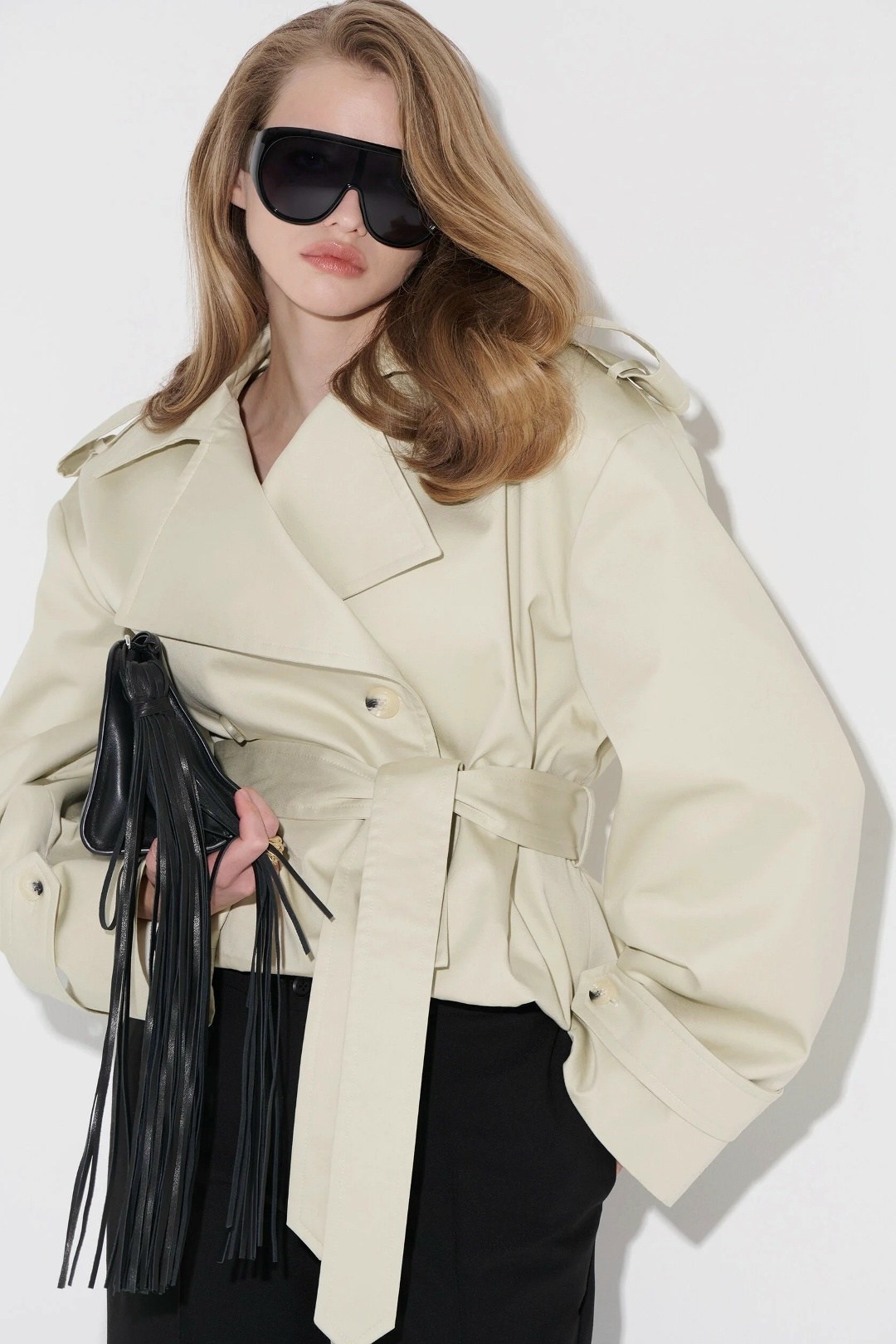 куртка-тренч короткая с поясом befree,тренч плащ,тренч,короткий тренч