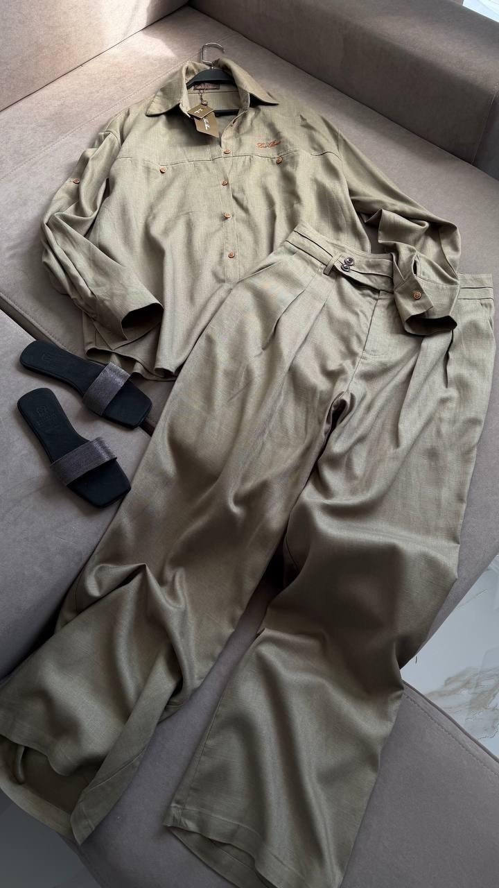 брюки модные,брючной костюм с рубашкой,одежда кэжуал,костюм женский