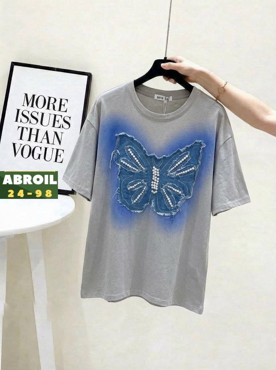 женская футболка,футболка с бабочками,летние футболки,футболка для женщин,футболка