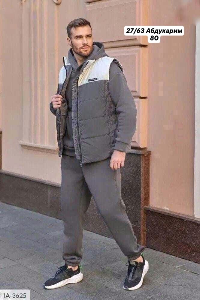 костюм тройка на флисе,мужские спортивные костюмы,жилетка на синтепоне,мужской теплый спортивный костюм на флисе с жилетом,костюм на флисе