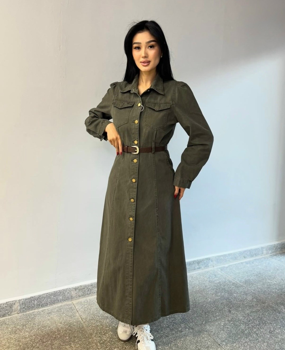 платье хаки,платье милитари,платье женской,модели платьев,платье миди