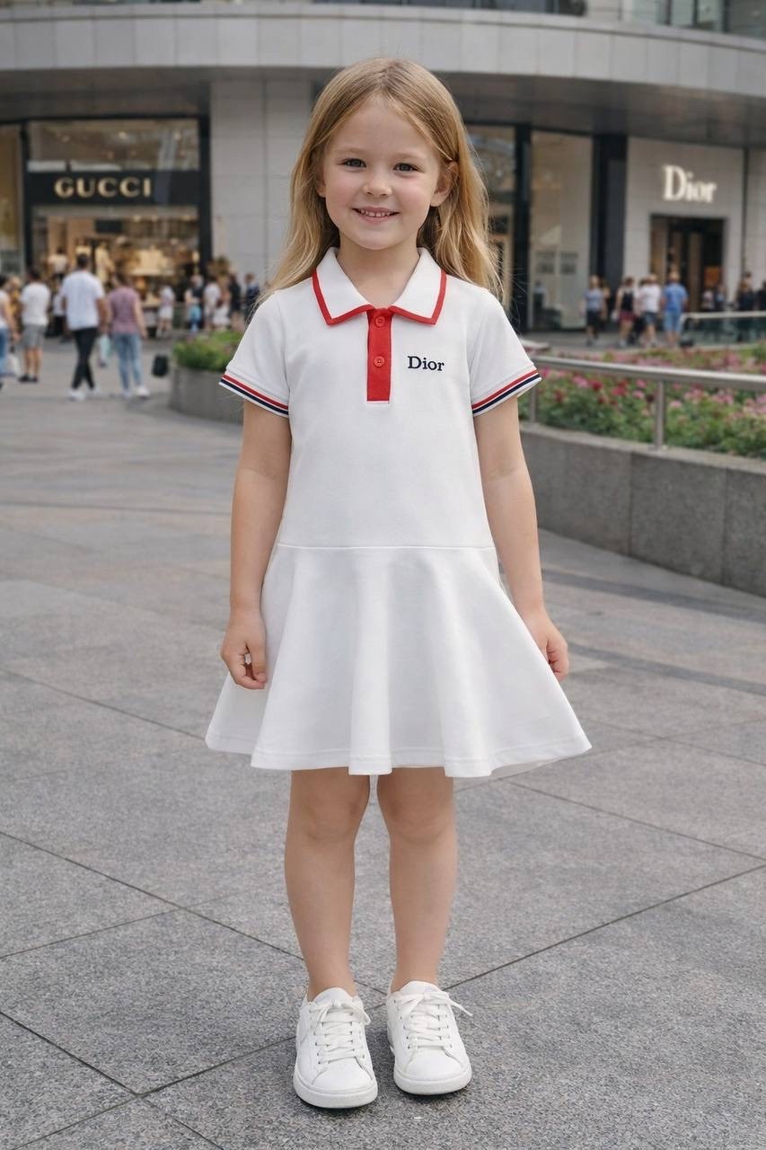 платье для девочки,детское платье с коротким рукавом в стиле тенниски,поло платье для девочки,спортивное платье для девочек,белое платье для девочки