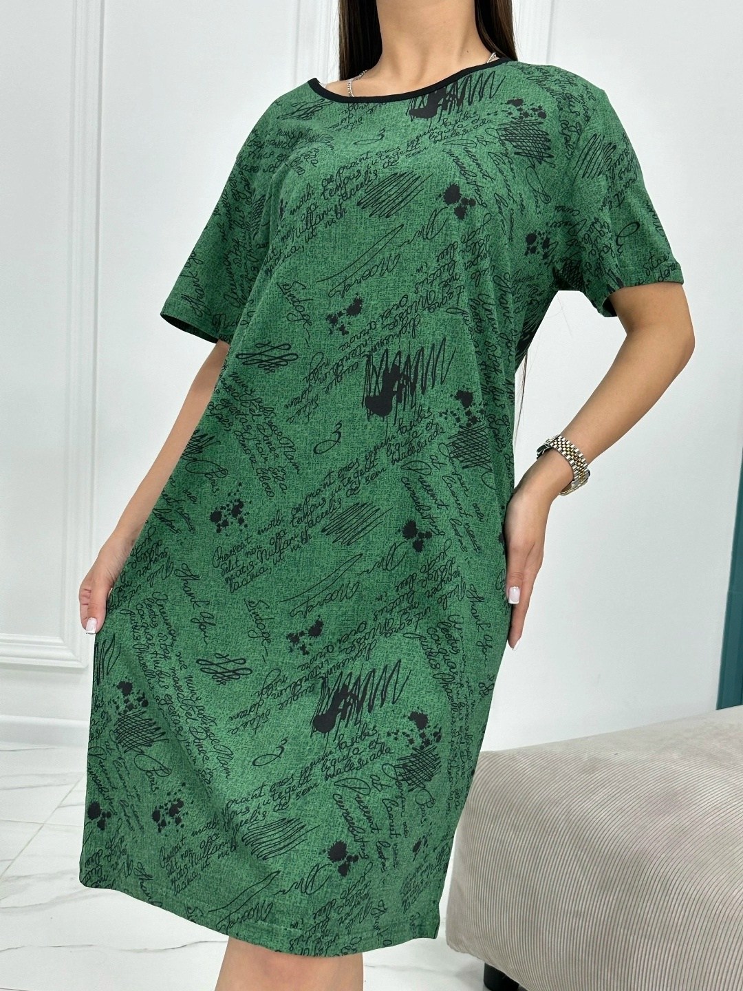туника женская,платье женское зеленое,платье туника,платье женское туника,трикотажное платье