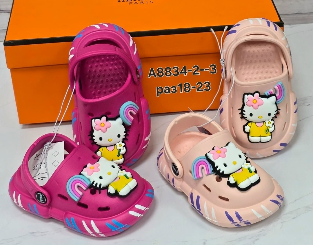 кроксы хеллоу китти детские,кроксы хеллоу китти,кроксы с хелло китти,детские кроксы,