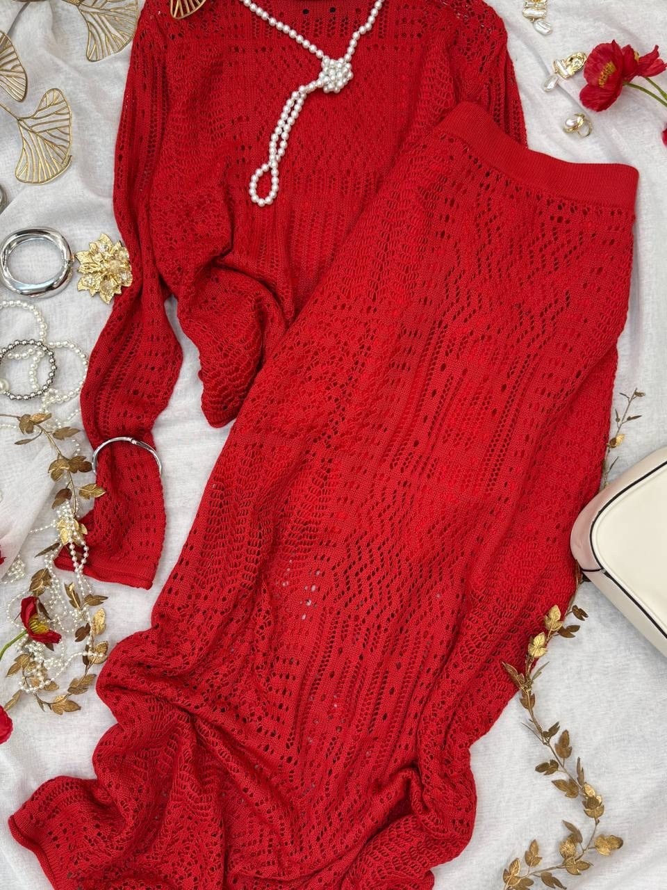 костюм вязаный юбка с кофтой теплый jelika,белые вязаные костюмы с юбкой,вязаный костюм с юбкой,костюм с юбкой,вязаный костюм женский с юбкой