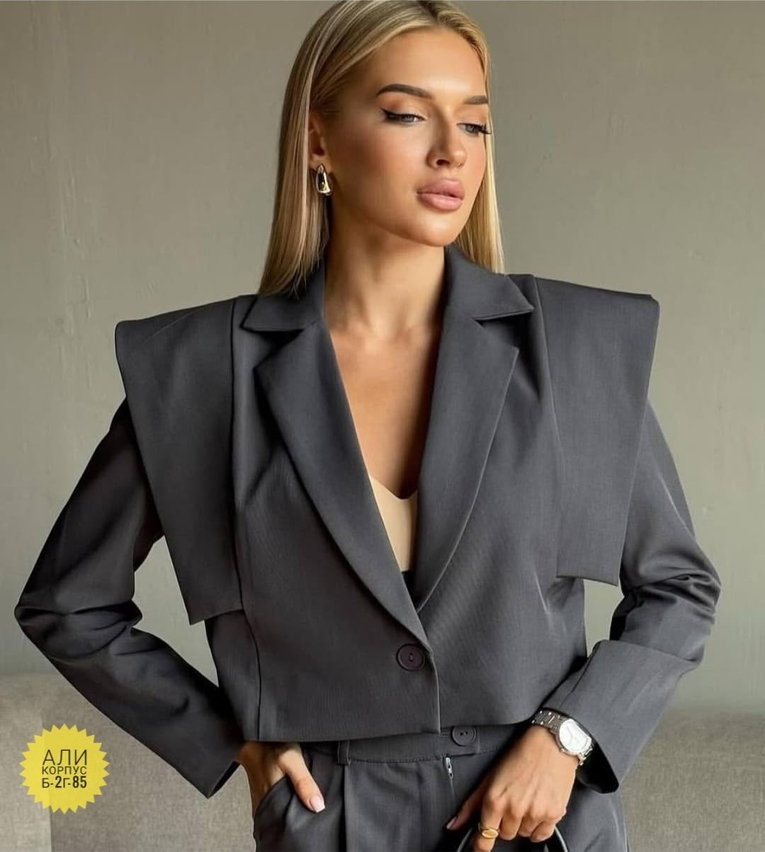 брючный костюм,костюм двойка брючный классический с пиджаком kulberries,серый брючный костюм,костюм брючный женский,серый брючный костюм женский