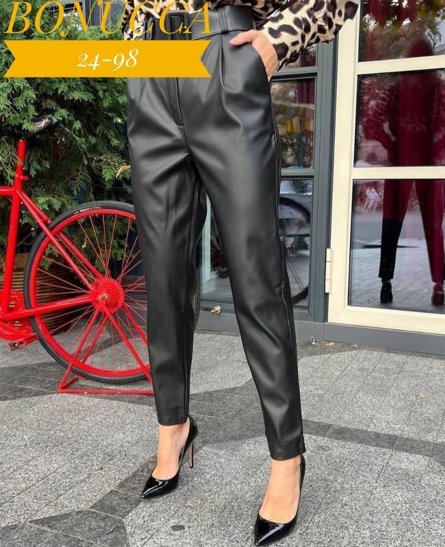 брюки из экокожи,кожаные женские брюки,прямые брюки из экокожи,брюки из экокожи утепленные,кожаные брюки