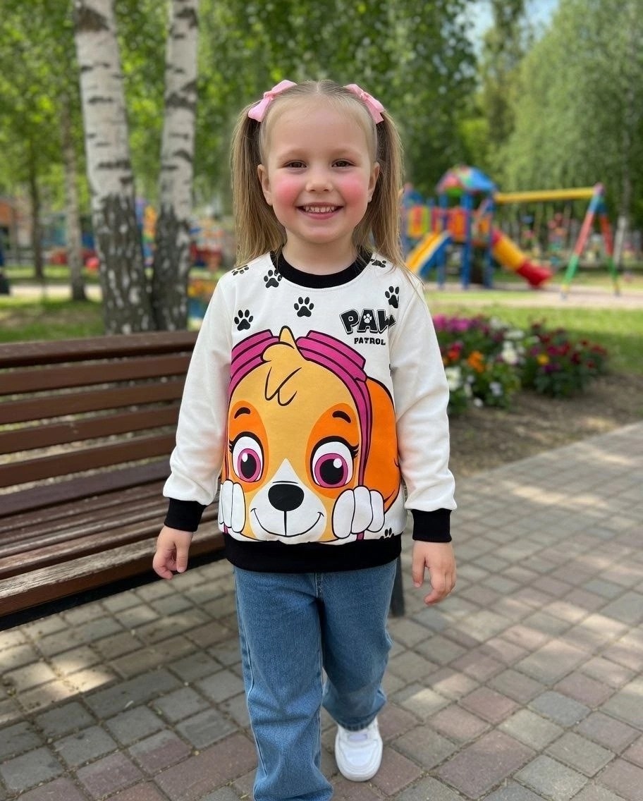 пижама paw patrol,cвитшот для девочки,кофта для девочек,детский свитшот,пижама скай щенячий патруль