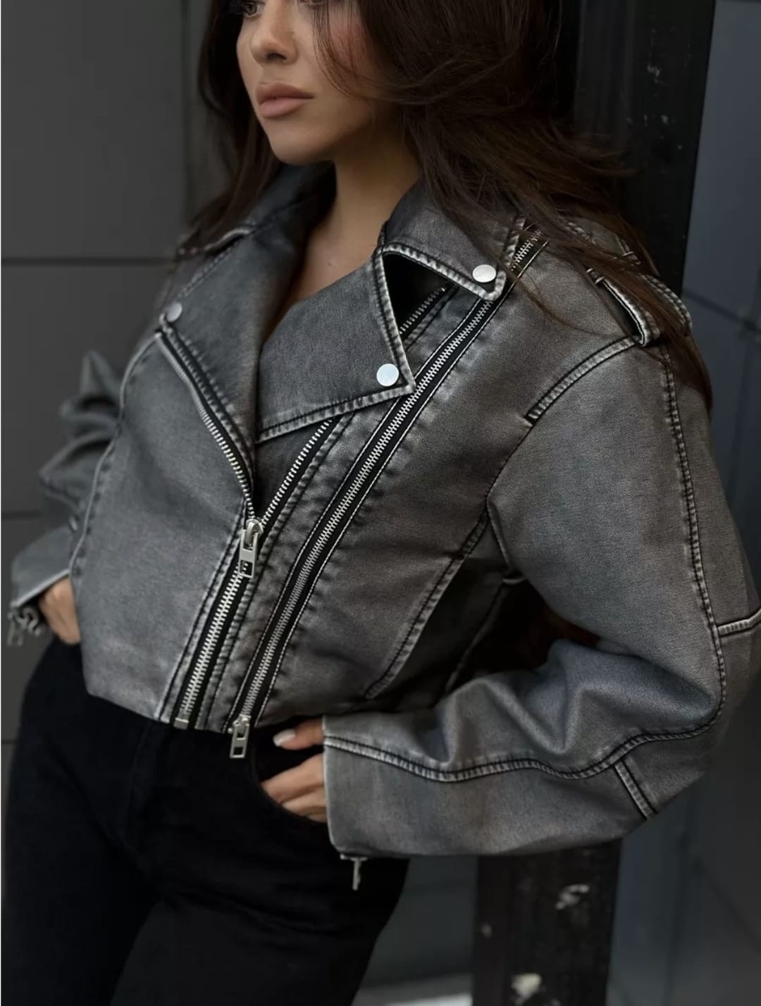 женская кожаная куртка,кожаная куртка косуха,куртка из экокожи,кожаная куртка косуха оверсайз,куртка кожаная