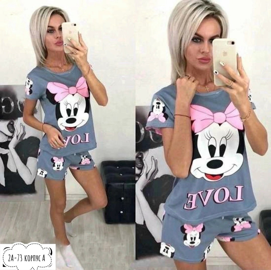 пижама женская,домашняя пижама,пижама с багз банни женская,пижама с бакс бани женская с шортами,пижама домашняя с шортами и футболкой eyesland 461452079