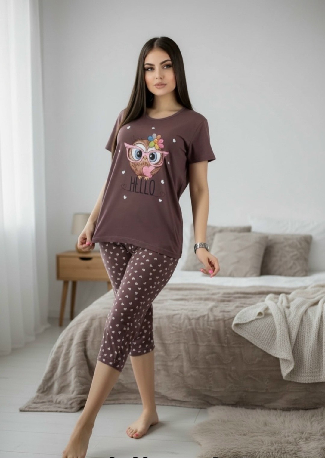 пижама женская,пижама с бриджами домашний костюм,пижама женская хлопок,стильная пижама,пижама