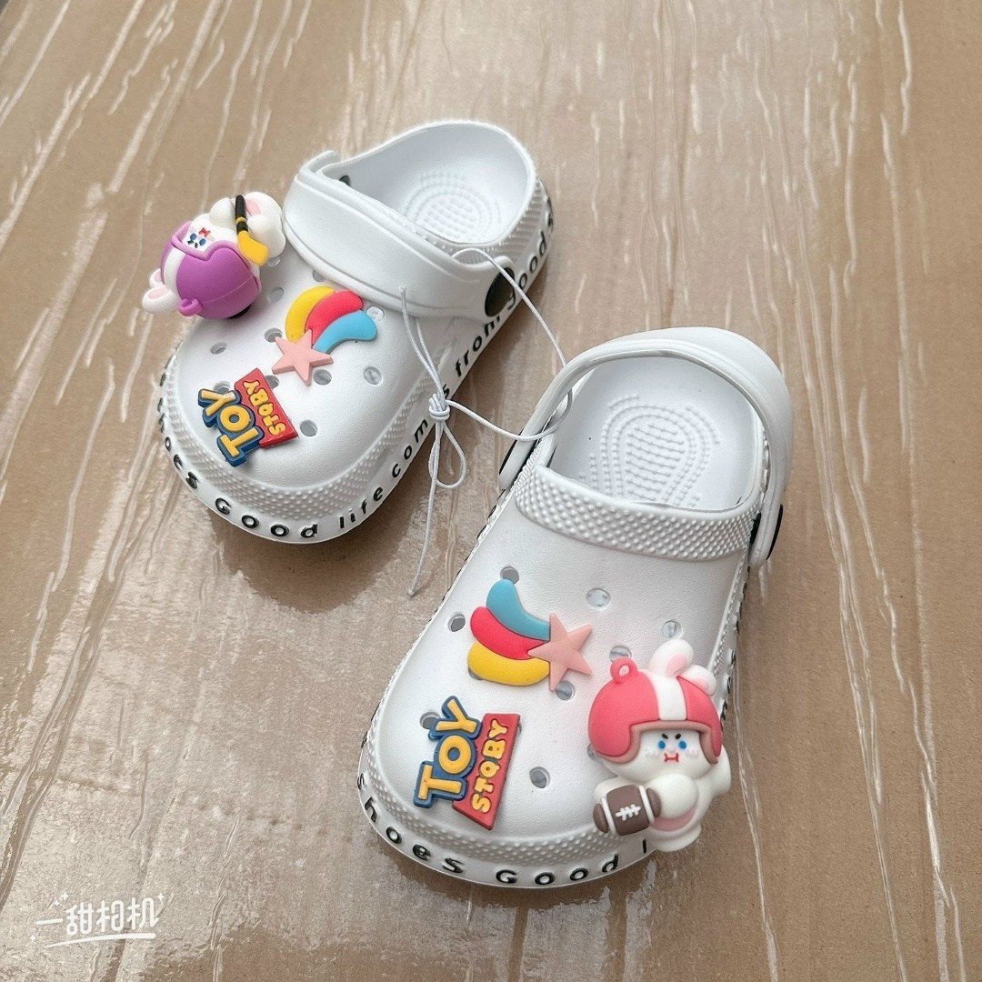 джибитс crocs сандалии,кроксы с украшениями,,детские кроксы,пляжная  детская