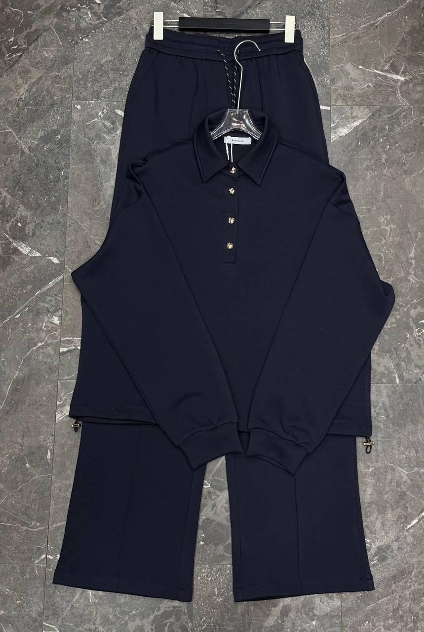 спортивный костюм,костюм спортивный на флисе leo.ni цвет светло-серый,костюм из футера брюки палаццо,трикотажный костюм,женские костюмы спортивные