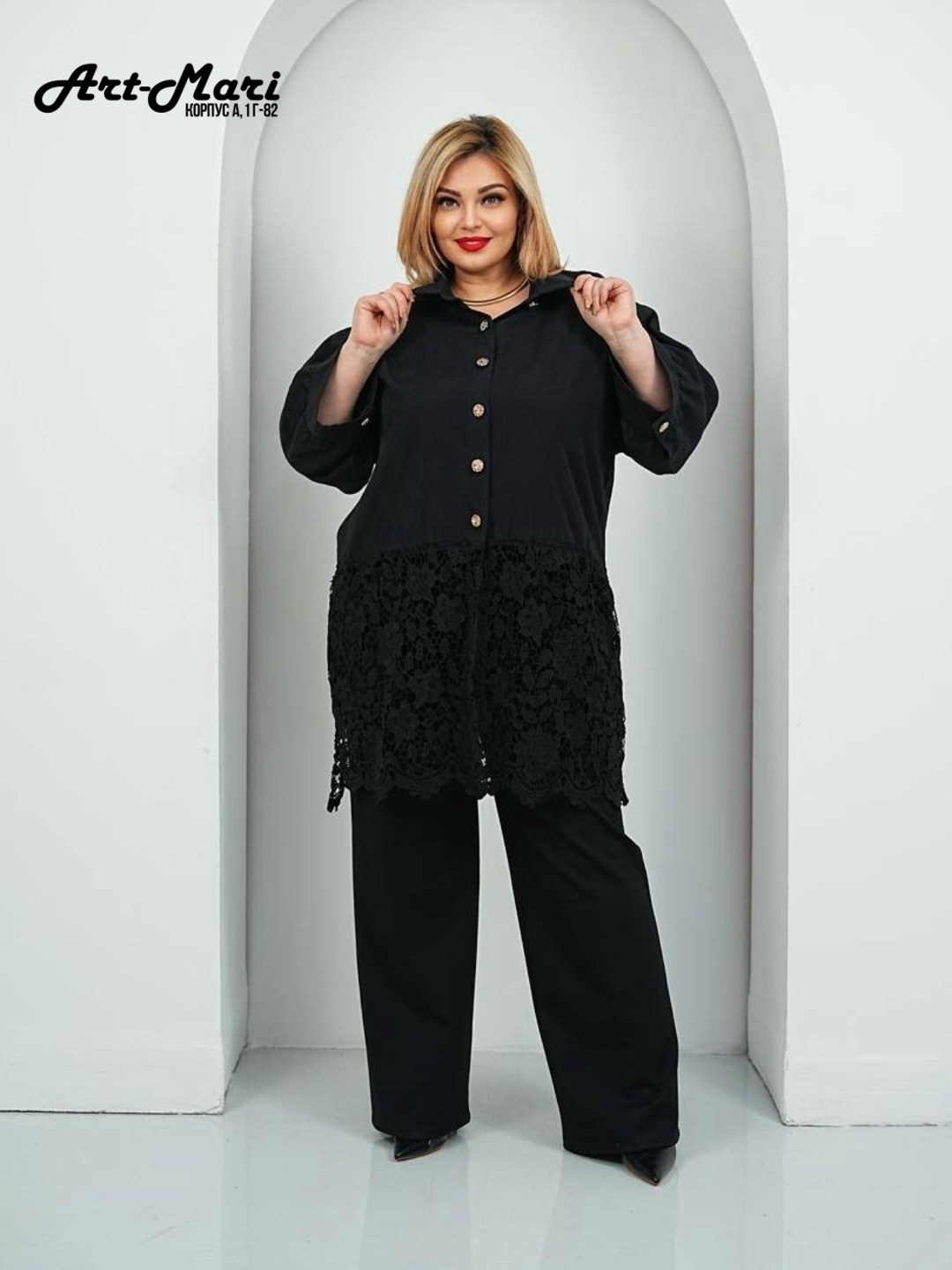 женский брючный костюм с кружевом,блуза свободного кроя,туника большие размеров,туника женская,брючный комплект