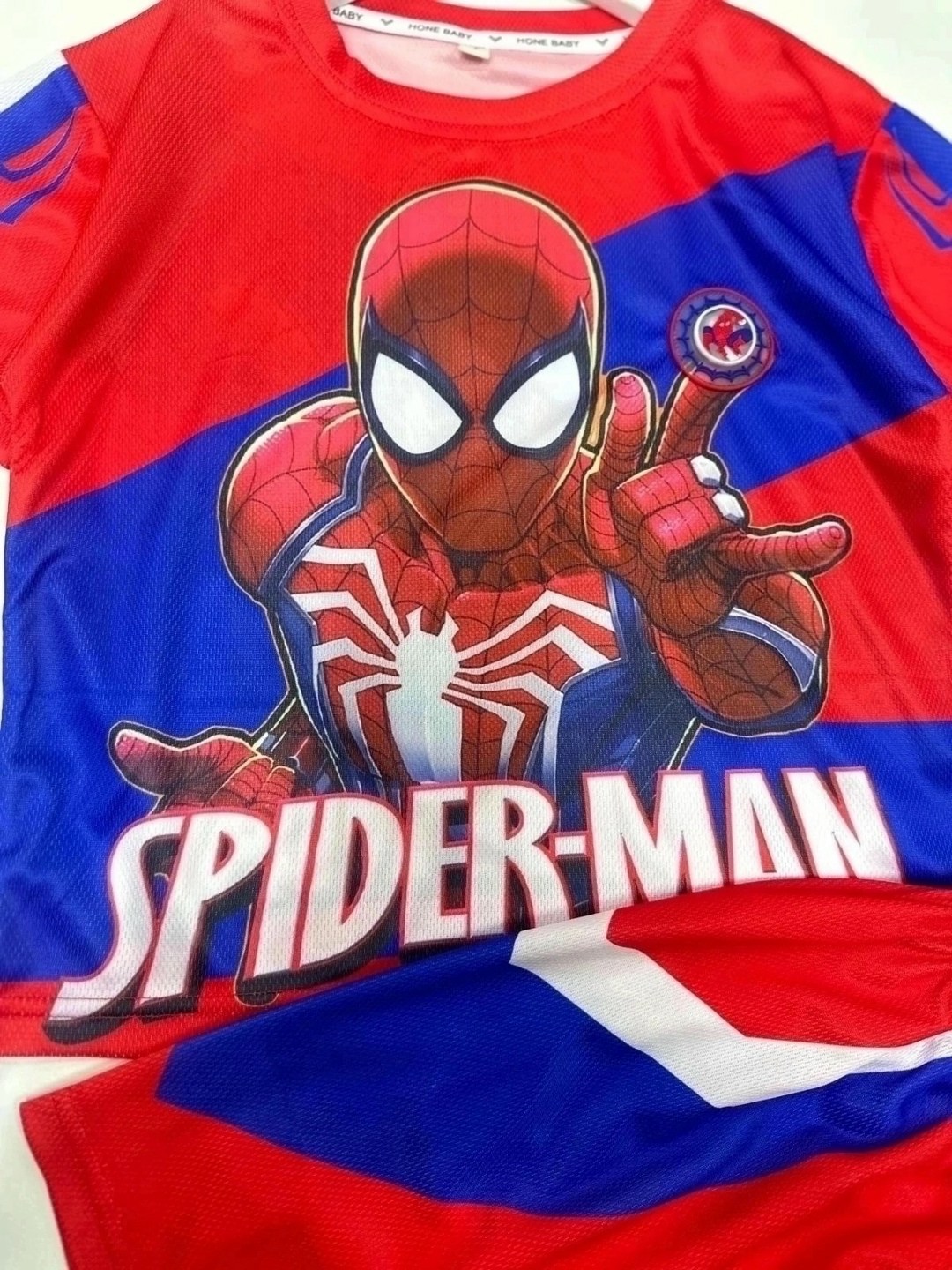 комплект одежды для мальчика,костюм футболка с шортами детский с человеком пауком,спортивный костюм с шортами spider man трикотажный stella kids,костюм комплекты,костюм футболка с шортами детский с че