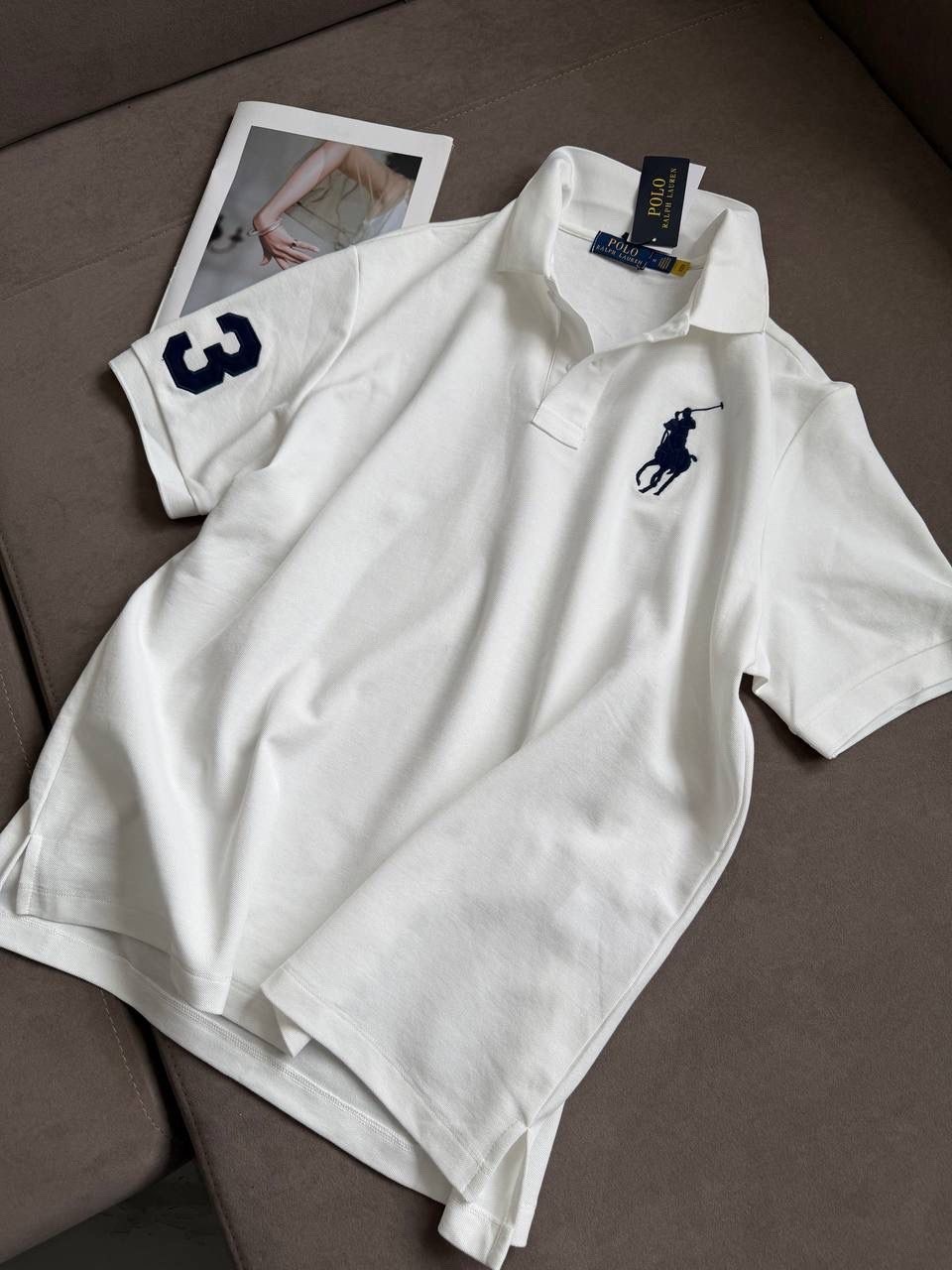 поло ральф лаурен,polo ralph lauren polo,polo ralph lauren,рубашка поло ralph lauren polo с большим лого,белое поло ральф лорен