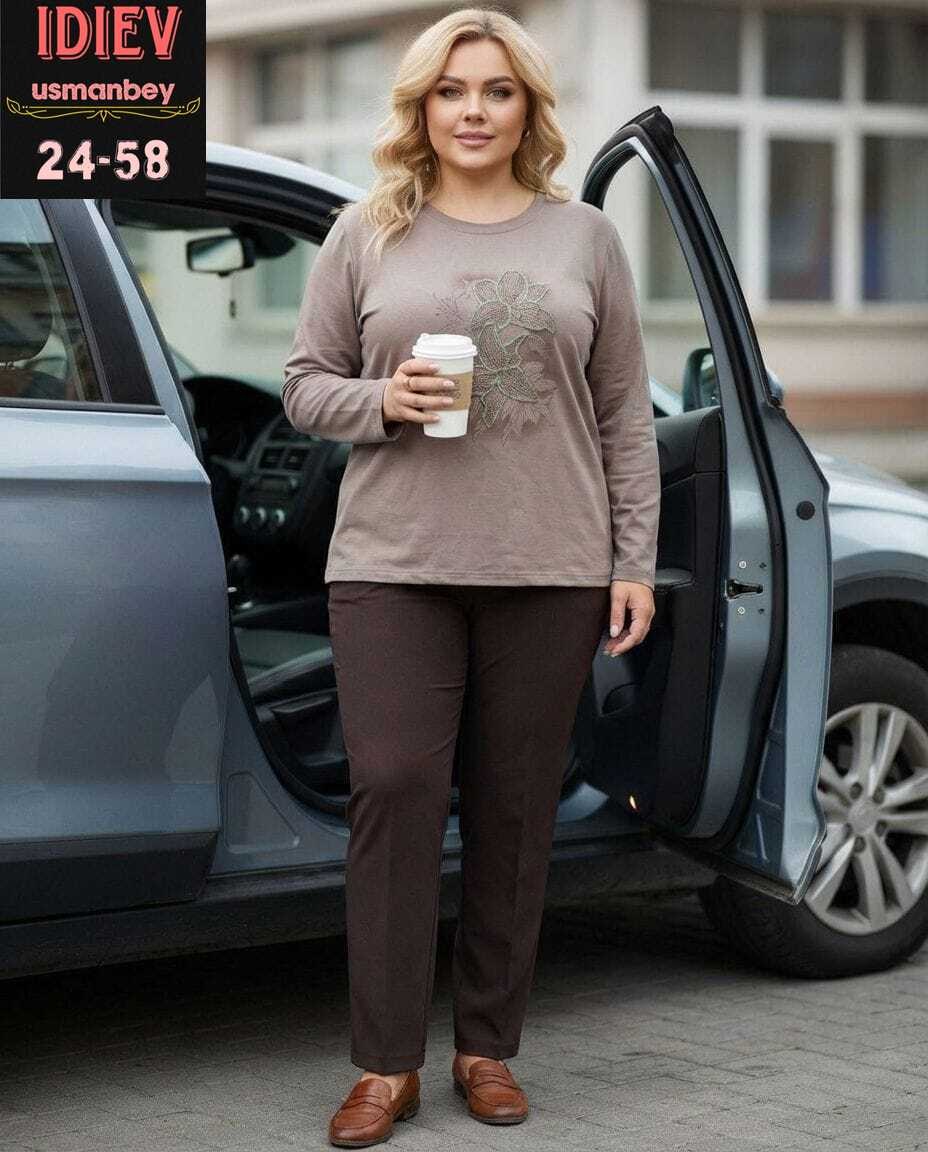 повседневный джемпер,кофта женский,бежевый джемпер,джемпер (кофта) rumoda 2160 дл.р. капучино размер 56-58,джемпер